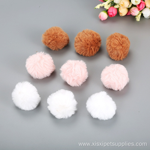 Cute and soft interactive rabbit plush cat ball